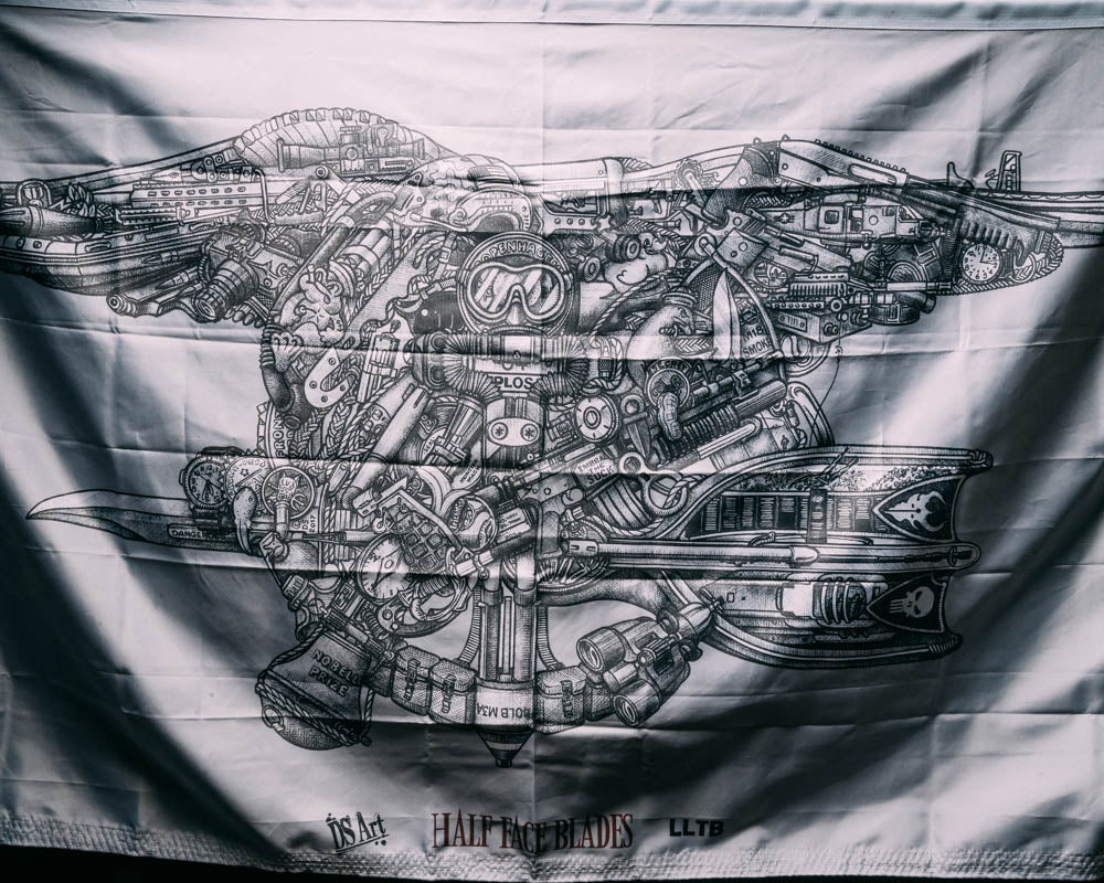 Navy SEAL Trident Art Flag- Art by Don Stewart