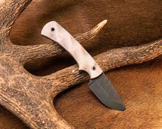 Beef Harpoon- Elk Antler, Mosaic Pin, Aluminum Lanyard Pin, Textured Grip