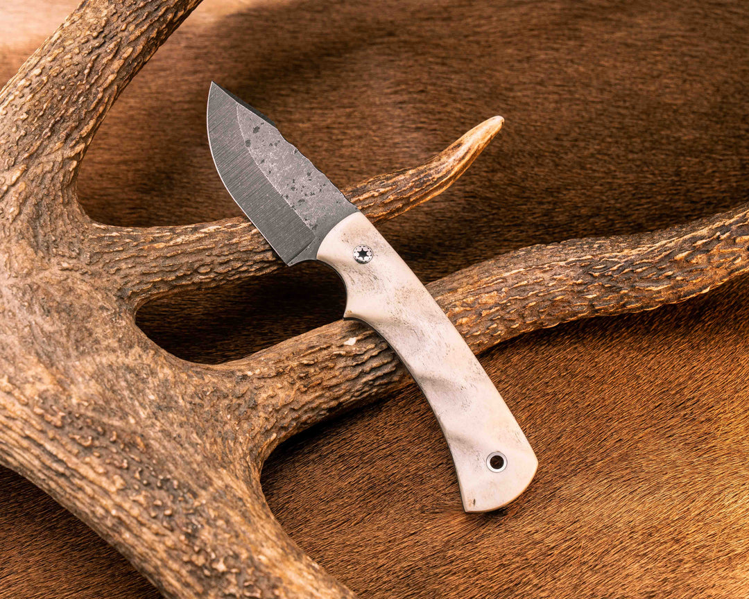 Beef Harpoon- Elk Antler, Mosaic Pin, Aluminum Lanyard Pin, Textured Grip