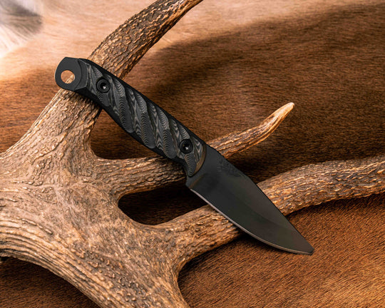 Crow Jr- Black Dunes Carbon, Armor Black Cerakote, Allen Bolts, Textured Grip