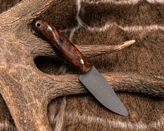 Feather Light- Desert Ironwood, Brass Pins, Brass Lanyard Pin, Textured Grip