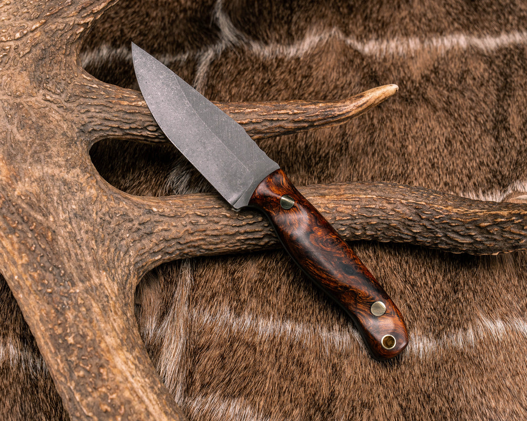 Feather Light- Desert Ironwood, Brass Pins, Brass Lanyard Pin, Textured Grip