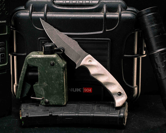 Tosahwi-  Elk Antler, Patriot Mosaic Pins, Textured Grip