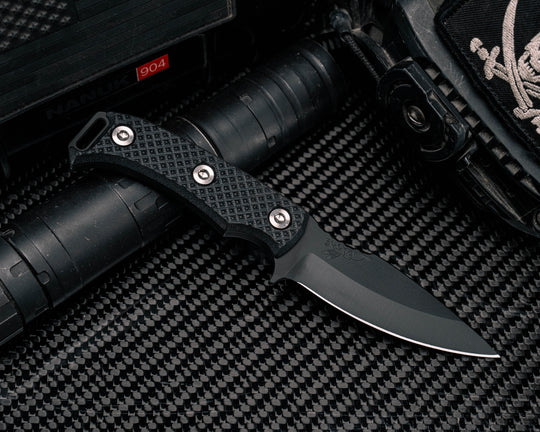 Ishi- Black G10, Armor Black Cerakote, Ti Allen Bolts, Textured Grip