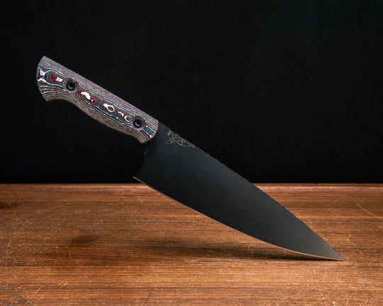 Chef Blade - Nebula FAT Carbon, Armor Black Cerakote, Allen Bolts, Smooth Grip