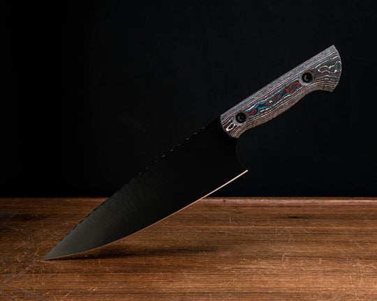 Chef Blade - Nebula FAT Carbon, Armor Black Cerakote, Allen Bolts, Smooth Grip