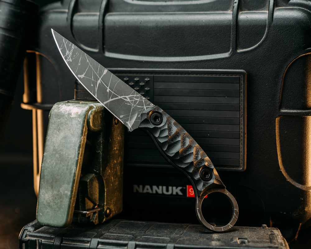 Osoraku 3" Mini - Black G10, Allen Bolts, Textured Grip