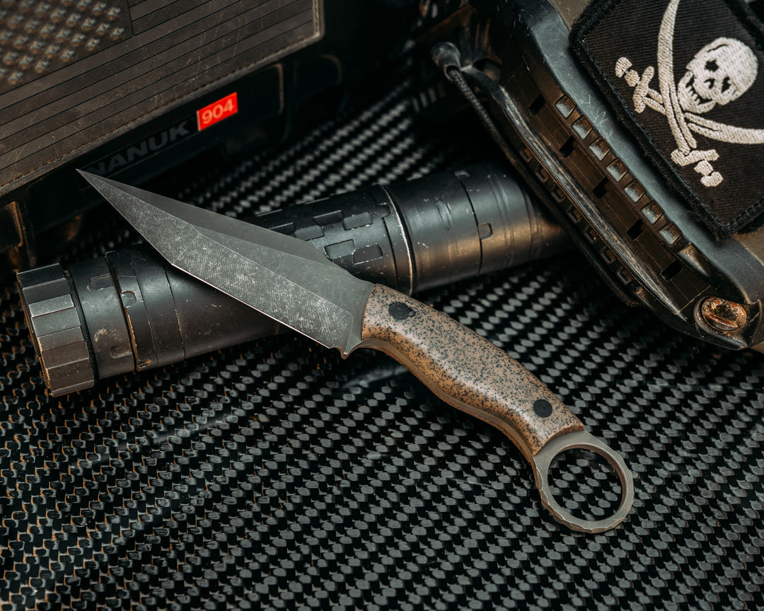 Ring Tac Tanto - Brown Grip-Tec, CF Pins, Smooth Grip