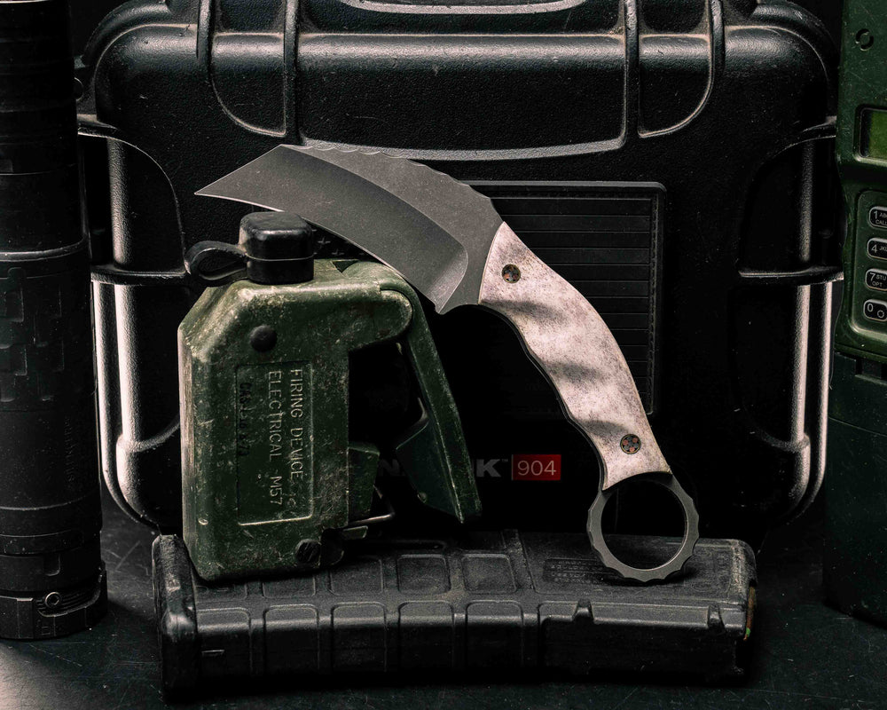 Karambito- Elk Antler, Mosaic Pins, Textured Grip