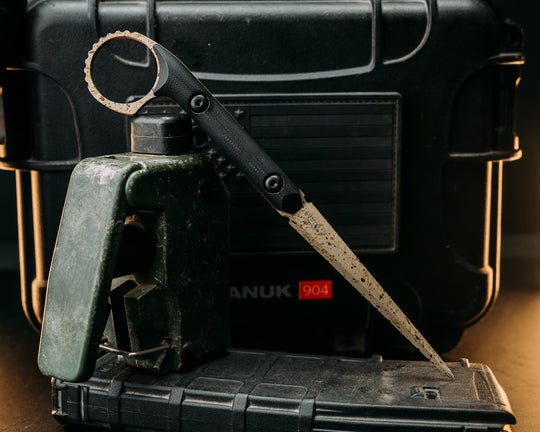 Ring Cardiac Spike - Black G10, Arid Multicam Cerakote, Allen Bolts, Smooth Grip
