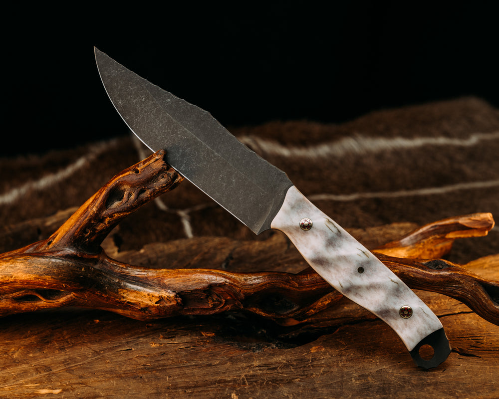 Crow Scout- Elk Anter, Mosaic Pins, Textured Grip