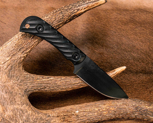 Cav Jr- Black G10, Armor Black Cerakote, Allen Bolts, Textured Grip