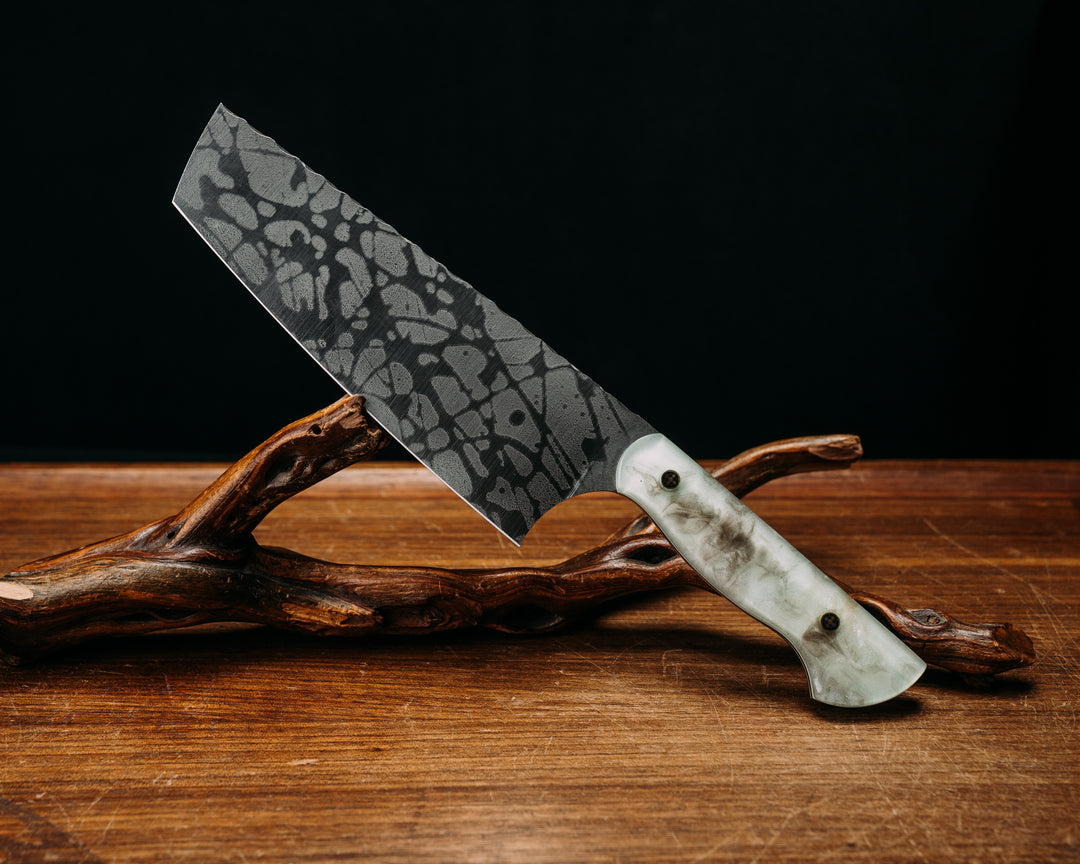 Nakiri- Tru LaRue Resin, Mosaic Pins, Smooth Grip