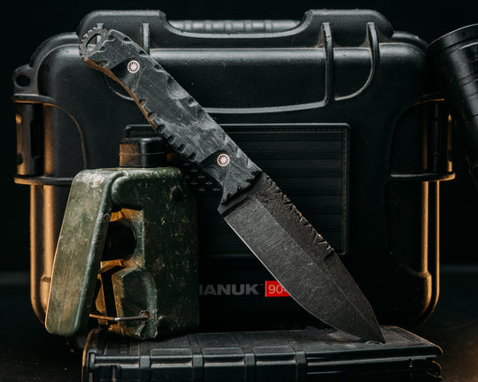 Hog Hunt- ATAC's Urban Ghost Cami Micarta, Mosaic Pins, Textured Grip