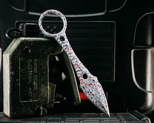 Let Freedom Ringstrike - White w/ Patriot Cerakote Splatter and Machined Rockwork Handle