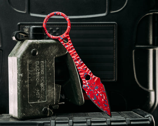 Let Freedom Ringstrike - Red w/ Patriot Cerakote Splatter and Machined Rockwork Handle
