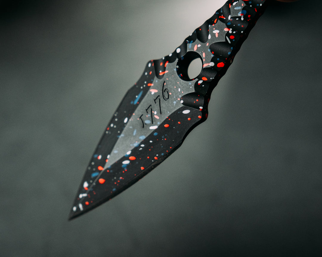 Let Freedom Ringstrike - Black w/ Patriot Cerakote Splatter and Machined Rockwork Handle