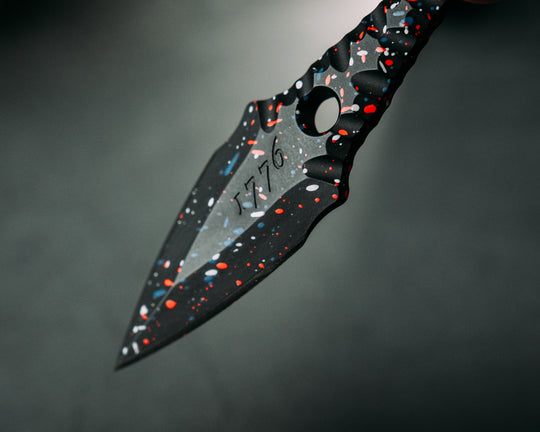 Let Freedom Ringstrike - Black w/ Patriot Cerakote Splatter and Machined Rockwork Handle