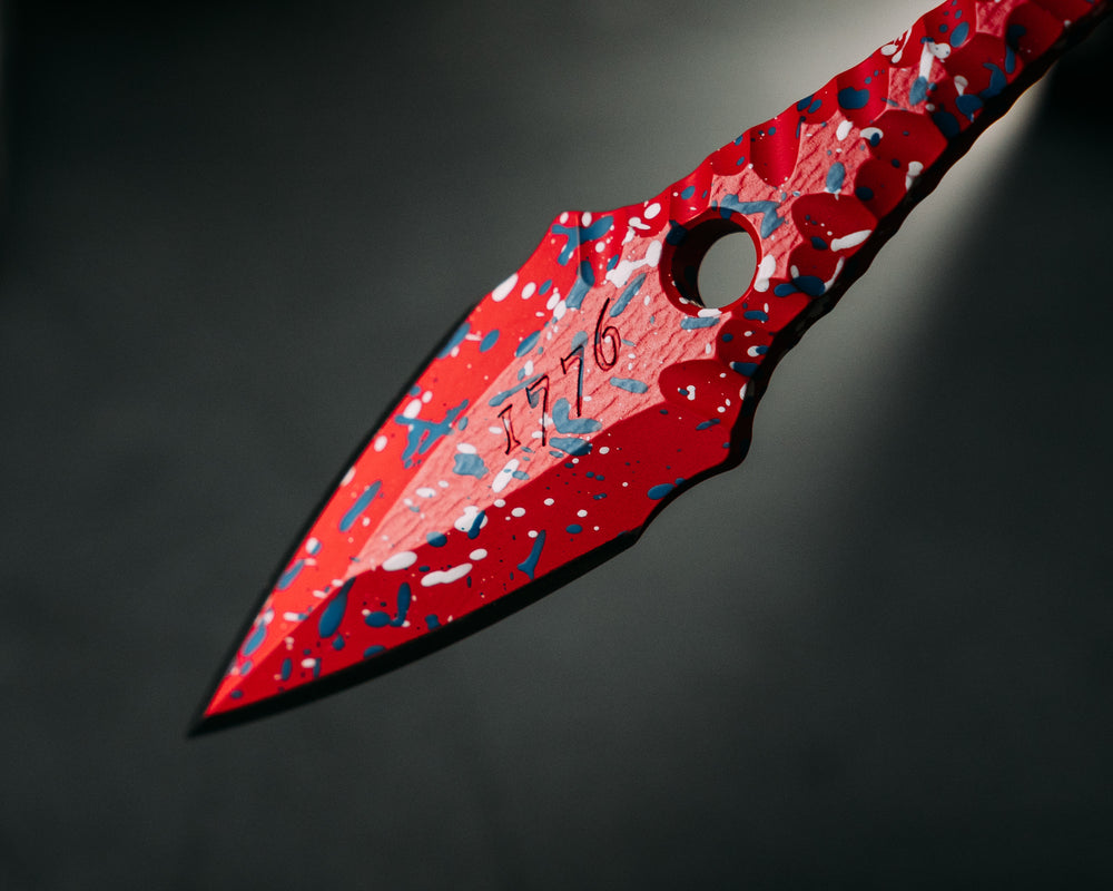 Let Freedom Ringstrike - Red w/ Patriot Cerakote Splatter and Machined Rockwork Handle