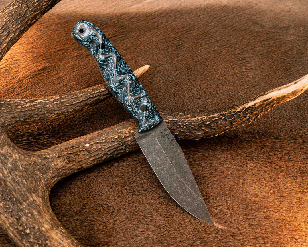 Crow Jr- Arctic Storm FAT Carbon, CF Pins, CF Lanyard Pin, Textured Grip