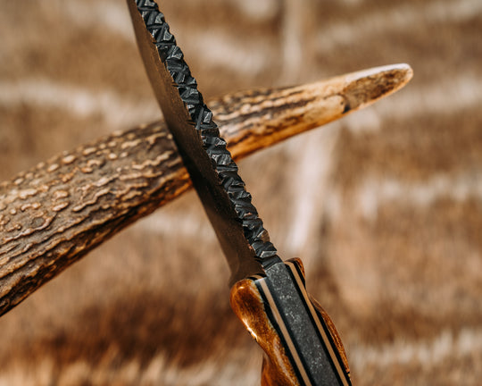 Nashi- Swordfish Bill, Copper, Black G10 and Brass Pin Striping, Dinosaur Bone Split, Dinosaur Bone, Mosaic Pins, Brass Lanyard Pin, Textured Grip