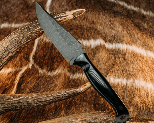 Crow Pre-Jay- Bison in Resin, Copper and Black G10 Liner, CF Pins, Textured Grip
