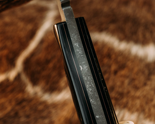 Crow Pre-Jay- Bison in Resin, Copper and Black G10 Liner, CF Pins, Textured Grip