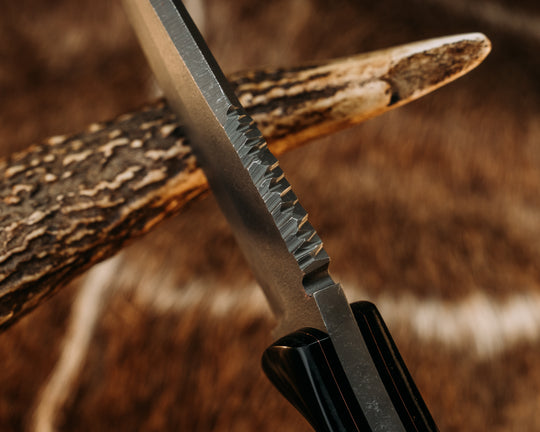 Crow Pre-Jay- Bison in Resin, Copper and Black G10 Liner, CF Pins, Textured Grip
