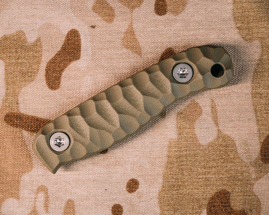 Feather Light and Skinner Jr Scales- OD green G10, Ti Hardware, Chaos Grip