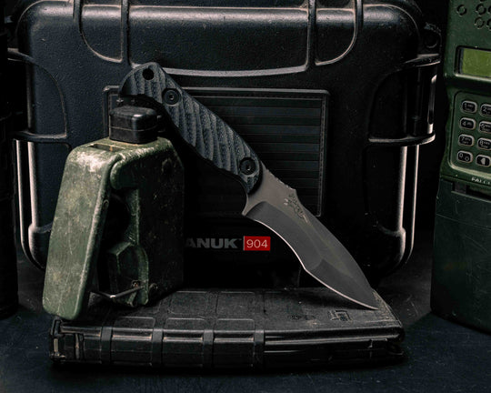 Extremis MK1 - Black G10, Allen Bolts, Hollow Lanyard Hole, Textured Grip