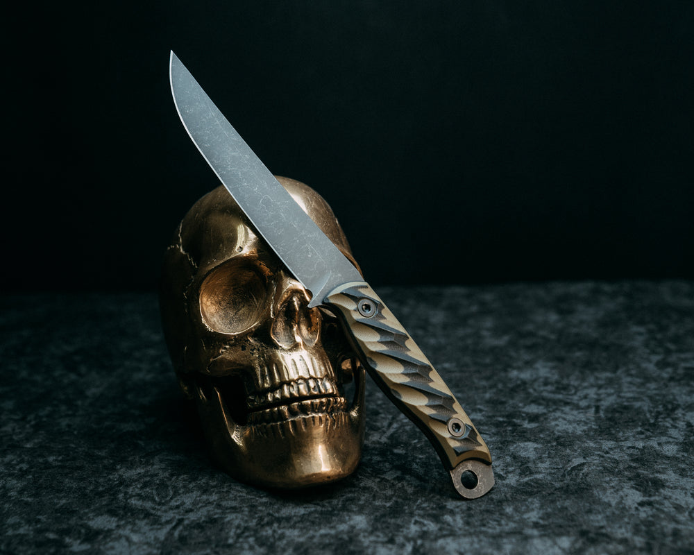 Crow Breakdown- OD Green and Black G10, Allen Bolts, Iron Grip