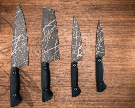 Chef Set - Black G10, Allen Bolts, Smooth Grip