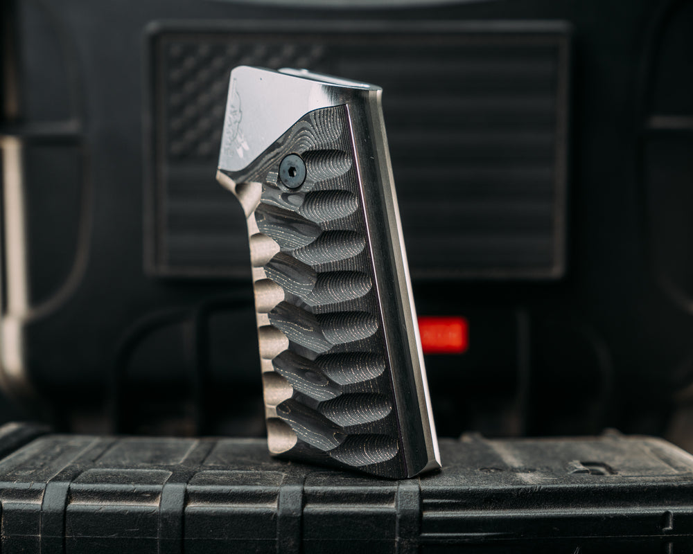 HFB x Kinetic AR Grip System - Gold Camo Carbon, Clear Anodization, Snake Grip