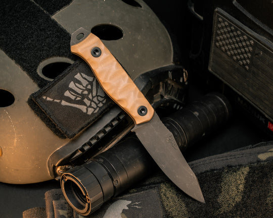 Field Knife Jr- Ghost and Coyote G10, Allen Bolts, Textured Grip