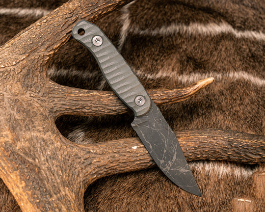 Feather Light- Grey G10, Ti Bolts, Textured Grip