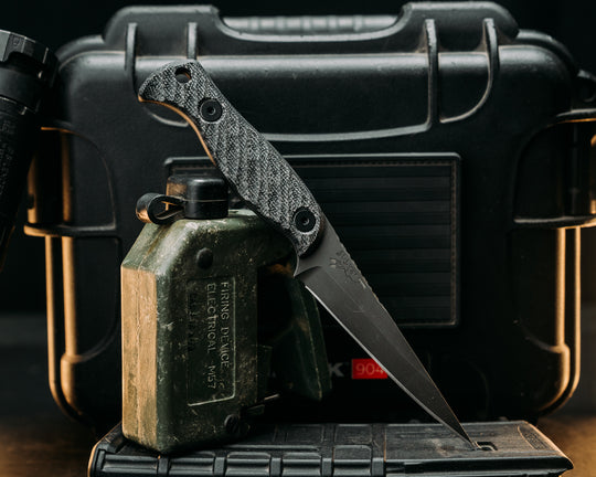 Congressman - Black Canvas Micarta, Allen Bolts, Textured Grip, Closed Tang Lanyard Hole