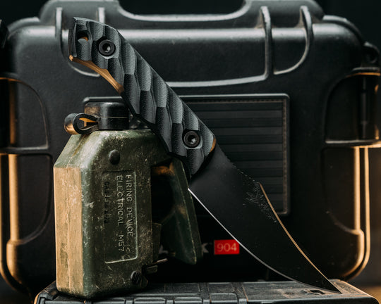 Red Cloud- Black G10, Armor Black Cerakote, Allen Bolts, Textured Grip