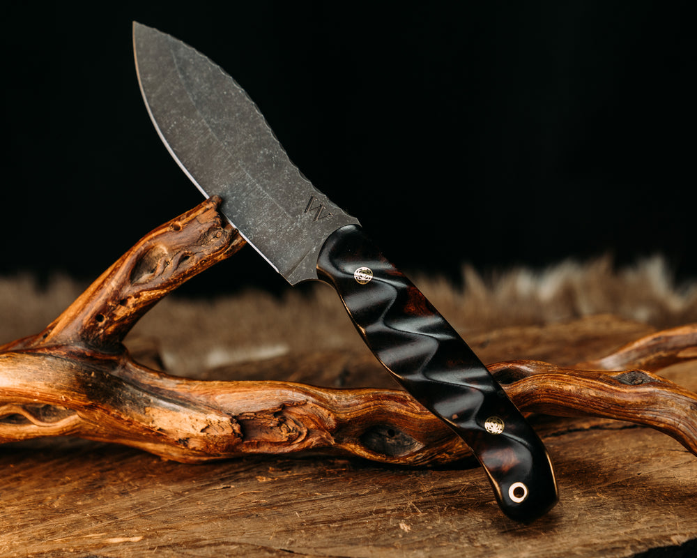 Hunter Skinner- Desert Ironwood, Mosaic Pins, Brass Lanyard Pin, Textured Grip