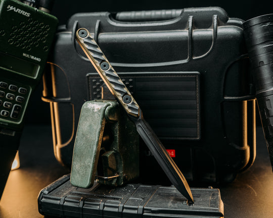 OSS Spike - Black/OD Green G10, Armor Black Cerakote, Allen Bolts, Textured Grip