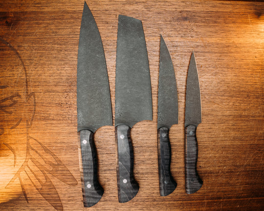 Chef Set - Dyed Curly Mango, Mosaic Pins, Smooth Grip