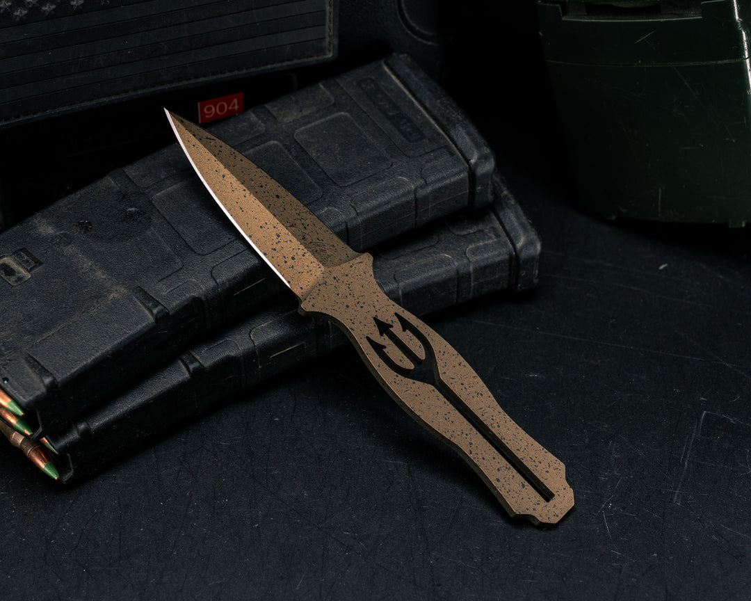 Trident Dagger- Speckled Burnt Bronze Cerakote Finish