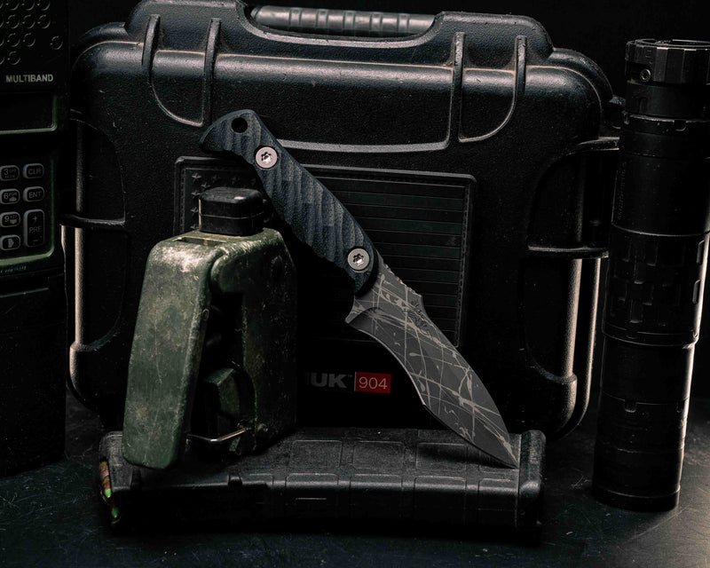 Extremis MK1 - Black G10, Allen Bolts, Hollow Lanyard Hole, Textured Grip