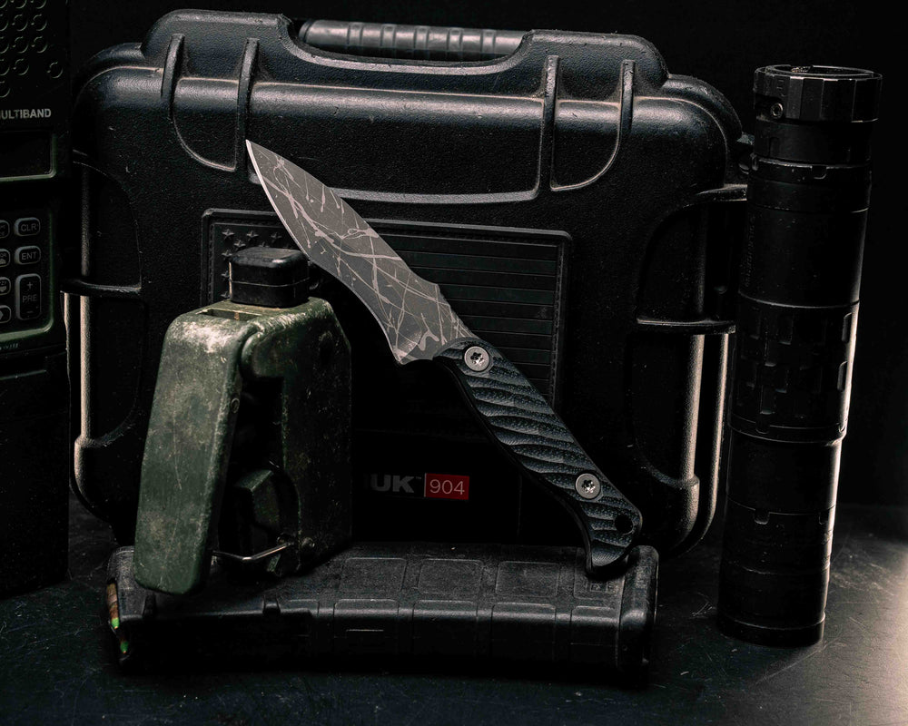 Extremis MK1 - Black G10, Allen Bolts, Hollow Lanyard Hole, Textured Grip