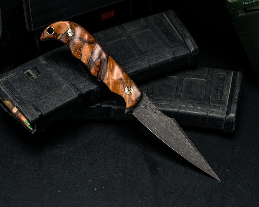 Senator- Beechwood, Mosaic Pins, Brass Lanyard Pin, Textured Grip