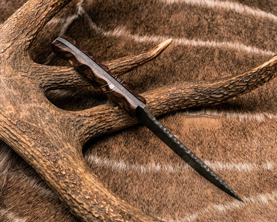 Modified Crow Scout- Redwood Burl, Black G10, Coyote G10 and Copper Split, Mosaic Pins, Copper Lanyard Pin, Textured Grip