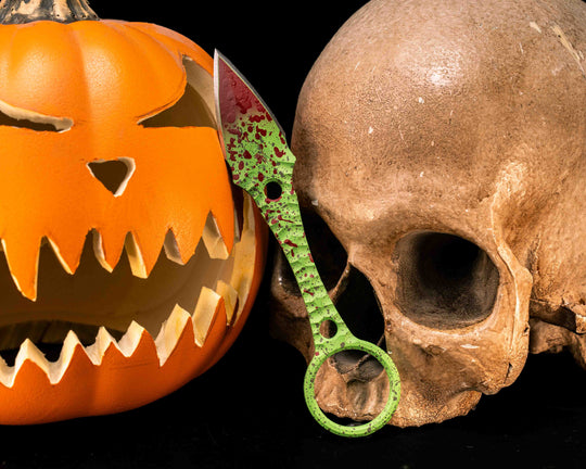 Halloween Ringstrike - Green with Red Splatter Cerakote and Machined Rockwork Handle