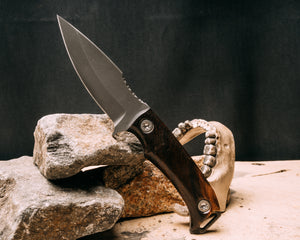 Ishi- Desert Ironwood, titanium torx bolts, smooth grip