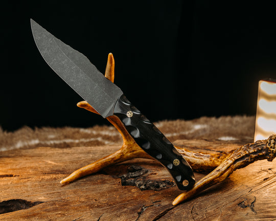 Crow Scout- Bison Horn, Mosaic Pins, Textured Grip