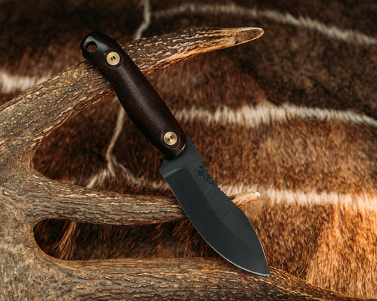 Skinner Jr- Desert Ironwood, Armor Black Cerakote, Brass Allen Bolts, Smooth Grip