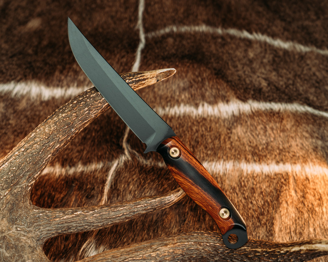 Crow Breakdown- Desert Ironwood, Armor Black Cerakote, Brass Allen Bolts, Smooth Grip